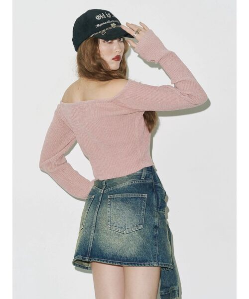 EVRIS(エヴリス)の「スリーブデザインデニムミニスカート(デニムスカート・レディース・インディゴブルー/ブラック・MEDIUM/SMALL)」の14枚目の写真