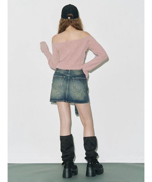 EVRIS(エヴリス)の「スリーブデザインデニムミニスカート(デニムスカート・レディース・インディゴブルー/ブラック・MEDIUM/SMALL)」の15枚目の写真