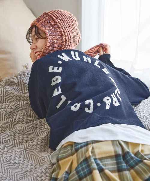 バックロゴZIPニットプルオーバー（ニット/セーター）｜niko and