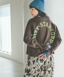 バックロゴZIPニットプルオーバー