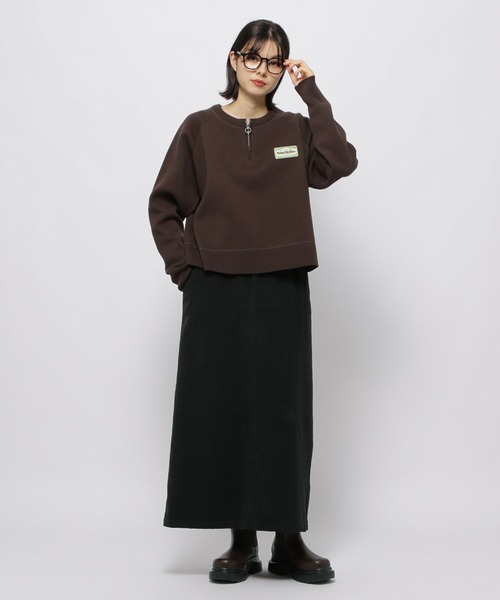 バックロゴZIPニットプルオーバー（ニット/セーター）｜niko and