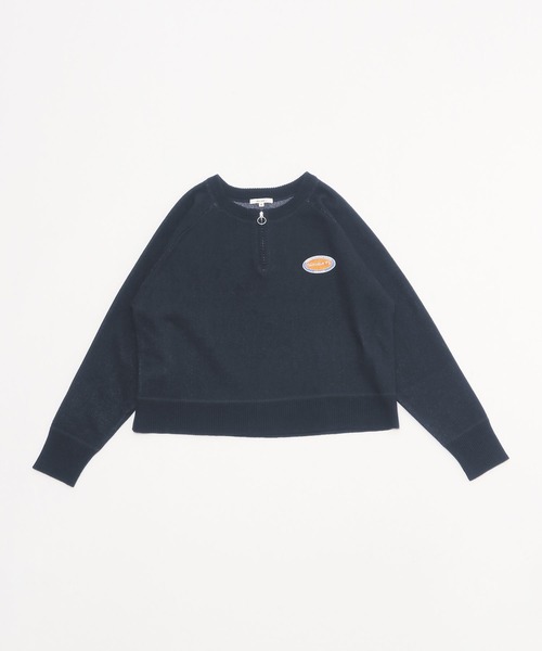 バックロゴZIPニットプルオーバー（ニット/セーター）｜niko and