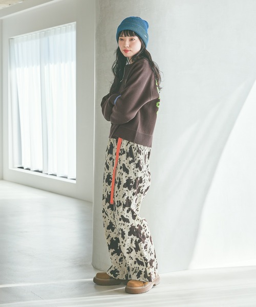 バックロゴZIPニットプルオーバー（ニット/セーター）｜niko and