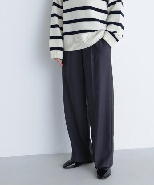 NATURAL BEAUTY BASIC（ナチュラルビューティーベーシック）の「◇ウォームタッチワイドパンツ（その他パンツ・レディース・チャコールグレー/ベージュ・SMALL/MEDIUM/P/S）」の3枚目の写真