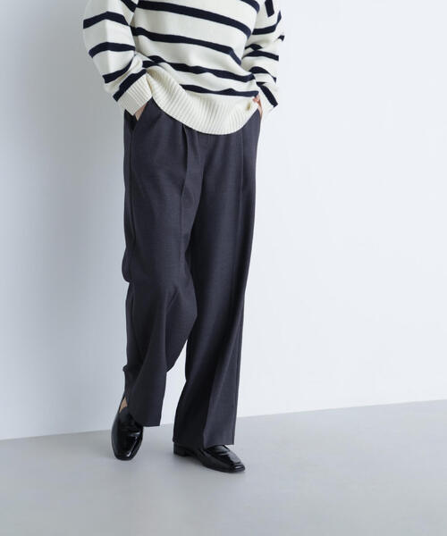 NATURAL BEAUTY BASIC（ナチュラルビューティーベーシック）の「◇ウォームタッチワイドパンツ（その他パンツ・レディース・チャコールグレー/ベージュ・SMALL/MEDIUM/P/S）」の6枚目の写真