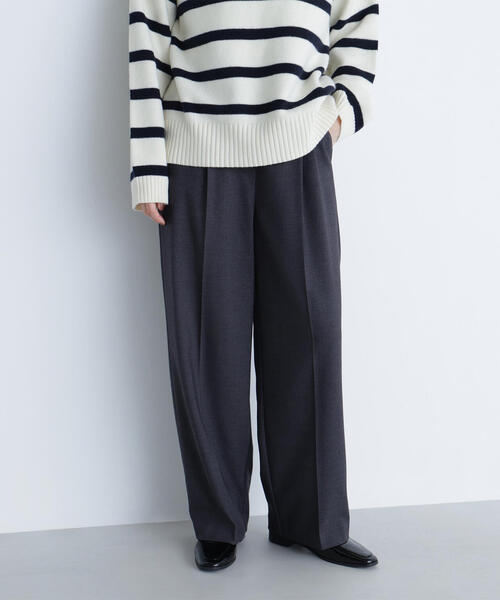 NATURAL BEAUTY BASIC（ナチュラルビューティーベーシック）の「◇ウォームタッチワイドパンツ（その他パンツ・レディース・チャコールグレー/ベージュ・SMALL/MEDIUM/P/S）」の7枚目の写真