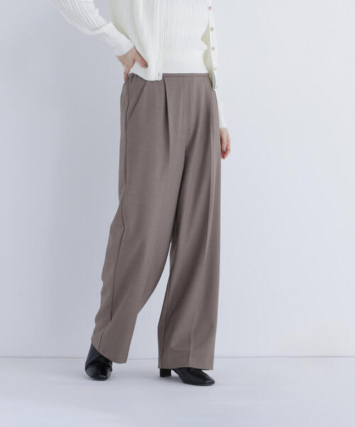 NATURAL BEAUTY BASIC（ナチュラルビューティーベーシック）の「◇ウォームタッチワイドパンツ（その他パンツ・レディース・チャコールグレー/ベージュ・SMALL/MEDIUM/P/S）」の13枚目の写真