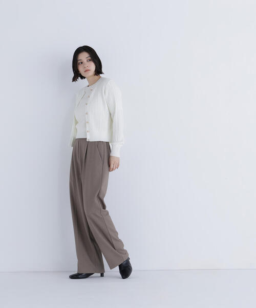 NATURAL BEAUTY BASIC（ナチュラルビューティーベーシック）の「◇ウォームタッチワイドパンツ（その他パンツ・レディース・チャコールグレー/ベージュ・SMALL/MEDIUM/P/S）」の14枚目の写真