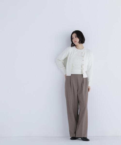 NATURAL BEAUTY BASIC（ナチュラルビューティーベーシック）の「◇ウォームタッチワイドパンツ（その他パンツ・レディース・チャコールグレー/ベージュ・SMALL/MEDIUM/P/S）」の15枚目の写真