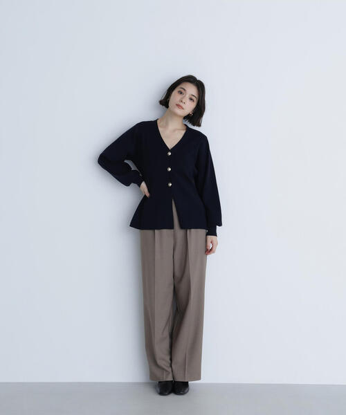 NATURAL BEAUTY BASIC（ナチュラルビューティーベーシック）の「◇ウォームタッチワイドパンツ（その他パンツ・レディース・チャコールグレー/ベージュ・SMALL/MEDIUM/P/S）」の18枚目の写真