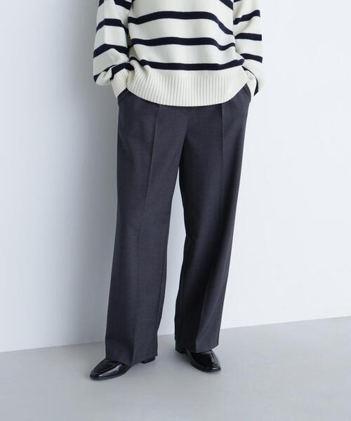 NATURAL BEAUTY BASIC（ナチュラルビューティーベーシック）の「◇ウォームタッチワイドパンツ（その他パンツ・レディース・チャコールグレー/ベージュ・SMALL/MEDIUM/P/S）」の2枚目の写真