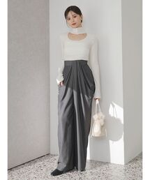 SNIDEL | ハイウエストドレープパンツ(その他パンツ)