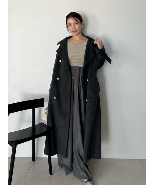 SNIDEL（スナイデル）の「ハイウエストドレープパンツ（その他パンツ・レディース・アイボリー/グレー/ネイビー・0/1）」の10枚目の写真