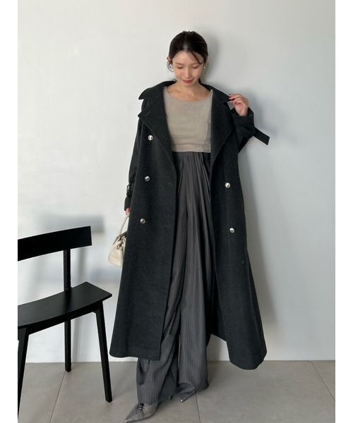 SNIDEL（スナイデル）の「ハイウエストドレープパンツ（その他パンツ・レディース・アイボリー/グレー/ネイビー・0/1）」の11枚目の写真