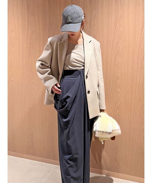 SNIDEL（スナイデル）の「ハイウエストドレープパンツ（その他パンツ・レディース・アイボリー/グレー/ネイビー・0/1）」の14枚目の写真