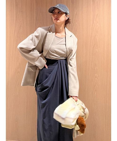 SNIDEL（スナイデル）の「ハイウエストドレープパンツ（その他パンツ・レディース・アイボリー/グレー/ネイビー・0/1）」の15枚目の写真