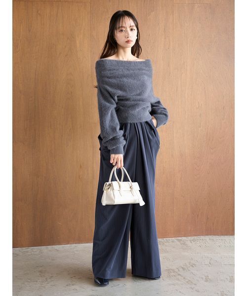 SNIDEL（スナイデル）の「ハイウエストドレープパンツ（その他パンツ・レディース・アイボリー/グレー/ネイビー・0/1）」の22枚目の写真