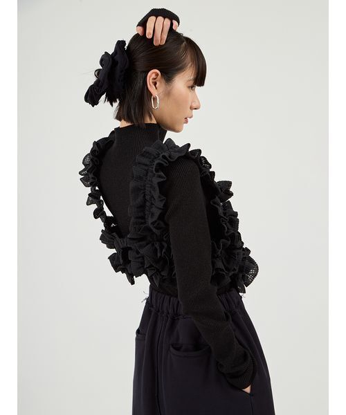 emmi(エミ)の「ギャザー3wayビスチェ(その他トップス・レディース・ホワイト/ブラック・F)」の10枚目の写真