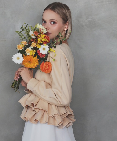 MERAKI（メラキ）の「裾2段フリルトップス（その他トップス・レディース・ブラック/グレー/ベージュ・FREE）」の11枚目の写真