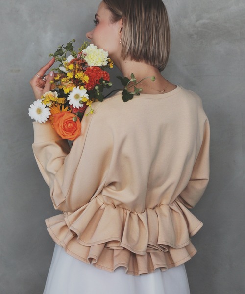 MERAKI（メラキ）の「裾2段フリルトップス（その他トップス・レディース・ブラック/グレー/ベージュ・FREE）」の12枚目の写真