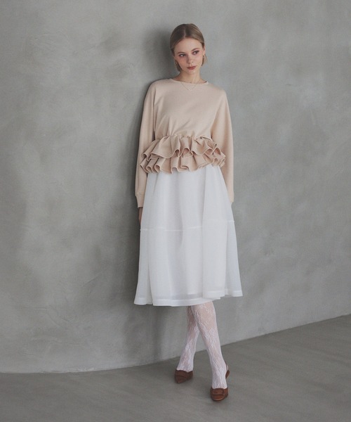 MERAKI（メラキ）の「裾2段フリルトップス（その他トップス・レディース・ブラック/グレー/ベージュ・FREE）」の14枚目の写真