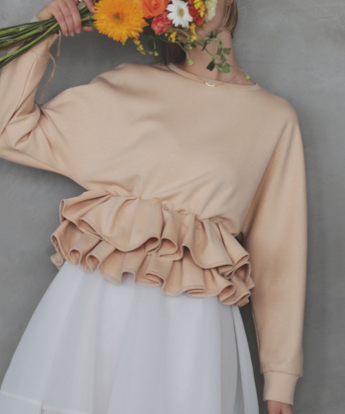 MERAKI（メラキ）の「裾2段フリルトップス（その他トップス・レディース・ブラック/グレー/ベージュ・FREE）」の15枚目の写真