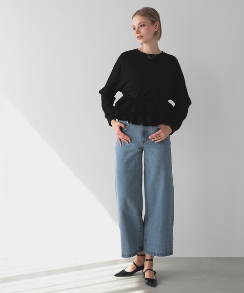 MERAKI（メラキ）の「裾2段フリルトップス（その他トップス・レディース・ブラック/グレー/ベージュ・FREE）」の6枚目の写真