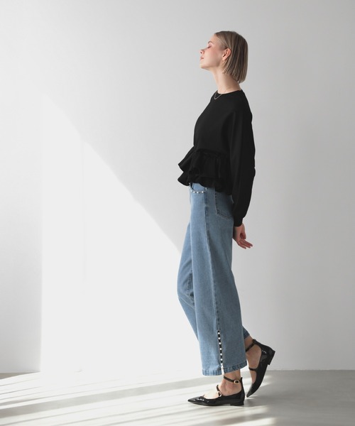 MERAKI（メラキ）の「裾2段フリルトップス（その他トップス・レディース・ブラック/グレー/ベージュ・FREE）」の7枚目の写真