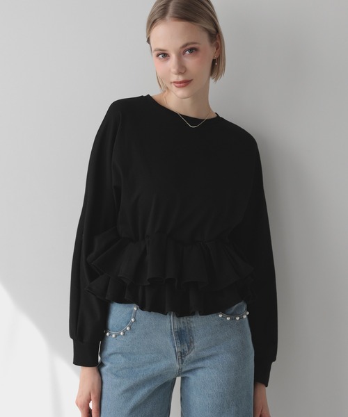 MERAKI（メラキ）の「裾2段フリルトップス（その他トップス・レディース・ブラック/グレー/ベージュ・FREE）」の10枚目の写真