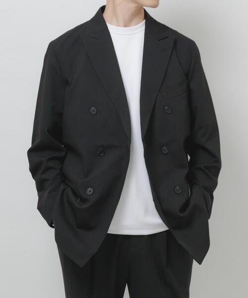 ITEMS URBANRESEARCH(アイテムズ アーバンリサーチ)の「Gabardine Double Blest Jacket(その他アウター・メンズ・ネイビー/ブラック/チャコールグレー・LARGE/MEDIUM)」の1枚目の写真