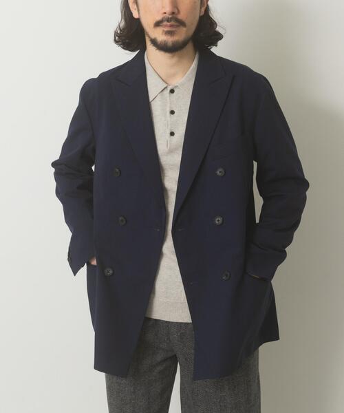 ITEMS URBANRESEARCH(アイテムズ アーバンリサーチ)の「Gabardine Double Blest Jacket(その他アウター・メンズ・ネイビー/ブラック/チャコールグレー・LARGE/MEDIUM)」の5枚目の写真