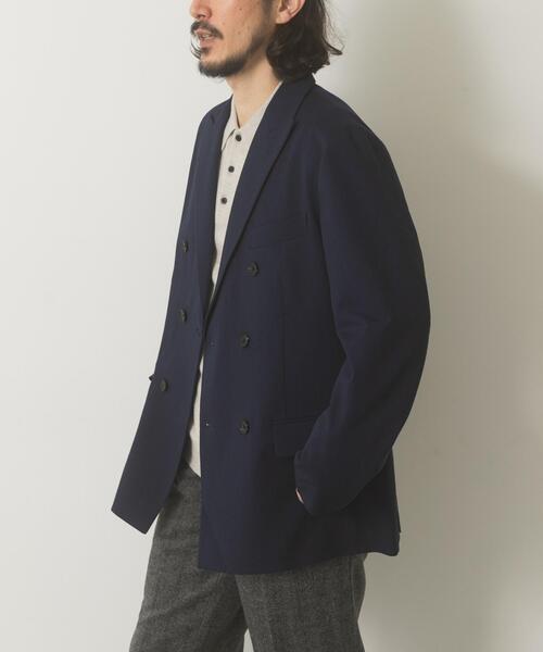 ITEMS URBANRESEARCH(アイテムズ アーバンリサーチ)の「Gabardine Double Blest Jacket(その他アウター・メンズ・ネイビー/ブラック/チャコールグレー・LARGE/MEDIUM)」の9枚目の写真