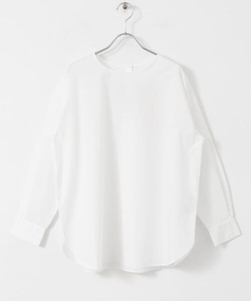 URBAN RESEARCH DOORS（アーバンリサーチドアーズ）の「『UR TECH』クルーネックプルオーバーシャツ（シャツ/ブラウス・レディース・オフホワイト/ブラック・MEDIUM）」の9枚目の写真