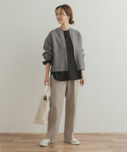 URBAN RESEARCH DOORS（アーバンリサーチドアーズ）の「『UR TECH』クルーネックプルオーバーシャツ（シャツ/ブラウス・レディース・オフホワイト/ブラック・MEDIUM）」の5枚目の写真