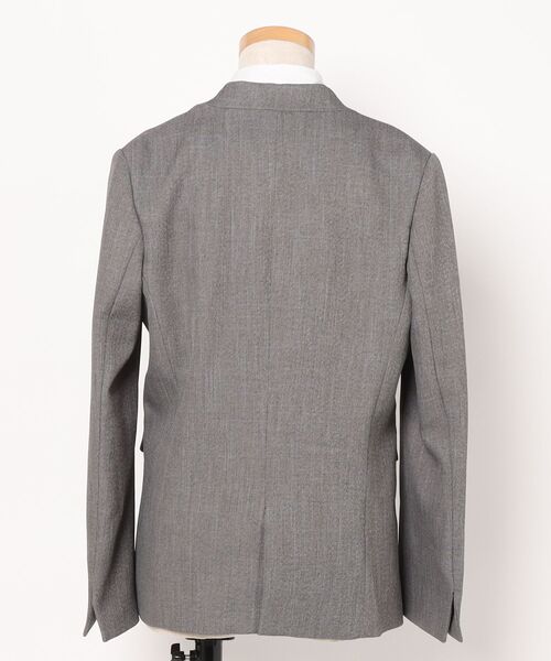 m.f.editorial（エムエフエディトリアル）の「【ストレッチ ウォッシャブル】タカキューレディース ノーカラージャケット＋セミワイドパンツ（スーツセット・レディース・ベージュ・SMALL/MEDIUM/LARGE/X-LARGE）」の3枚目の写真