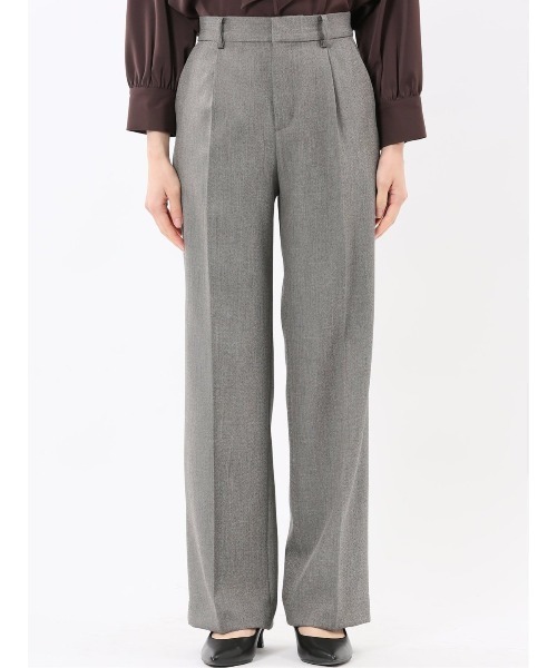 m.f.editorial（エムエフエディトリアル）の「【ストレッチ ウォッシャブル】タカキューレディース ノーカラージャケット＋セミワイドパンツ（スーツセット・レディース・ベージュ・SMALL/MEDIUM/LARGE/X-LARGE）」の10枚目の写真