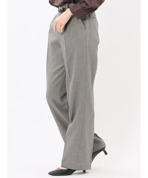 m.f.editorial（エムエフエディトリアル）の「【ストレッチ ウォッシャブル】タカキューレディース ノーカラージャケット＋セミワイドパンツ（スーツセット・レディース・ベージュ・SMALL/MEDIUM/LARGE/X-LARGE）」の11枚目の写真