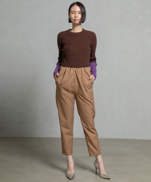 MARECHAL TERRE（マルシャルテル）の「ウォームテーパードパンツ（その他パンツ・レディース・ネイビー/チャコールグレー/ブラック/キャメル/ブラウン・MEDIUM/SMALL/LARGE）」の13枚目の写真