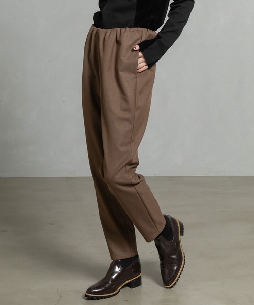 MARECHAL TERRE（マルシャルテル）の「ウォームテーパードパンツ（その他パンツ・レディース・ネイビー/チャコールグレー/ブラック/キャメル/ブラウン・MEDIUM/SMALL/LARGE）」の18枚目の写真