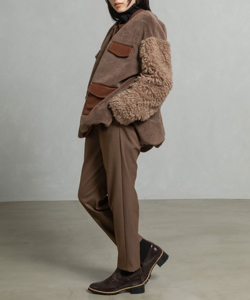 MARECHAL TERRE（マルシャルテル）の「ウォームテーパードパンツ（その他パンツ・レディース・ネイビー/チャコールグレー/ブラック/キャメル/ブラウン・MEDIUM/SMALL/LARGE）」の21枚目の写真