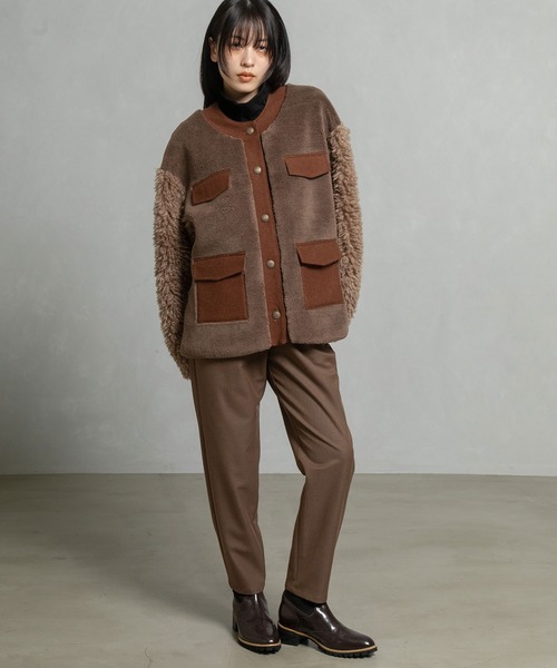 MARECHAL TERRE（マルシャルテル）の「ウォームテーパードパンツ（その他パンツ・レディース・ネイビー/チャコールグレー/ブラック/キャメル/ブラウン・MEDIUM/SMALL/LARGE）」の22枚目の写真