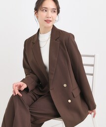DRESKIP | 【洗える/S-LL/セットアップ可】カジュアルからきれいめまで ダブルジャケット(テーラードジャケット)