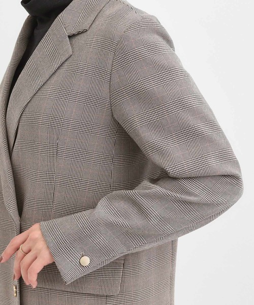 DRESKIP（ドレスキップ）の「【洗える/S-LL/セットアップ可】カジュアルからきれいめまで ダブルジャケット（テーラードジャケット・レディース・ブラウン系その他/ネイビー/グレー系1・03/04/01/02）」の17枚目の写真