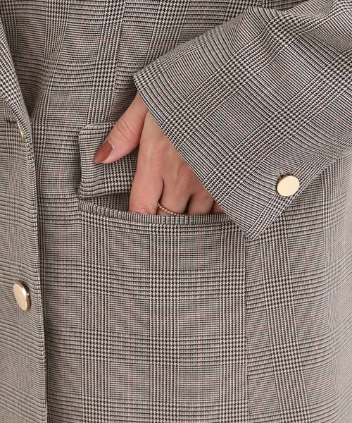 DRESKIP（ドレスキップ）の「【洗える/S-LL/セットアップ可】カジュアルからきれいめまで ダブルジャケット（テーラードジャケット・レディース・ブラウン系その他/ネイビー/グレー系1・03/04/01/02）」の16枚目の写真