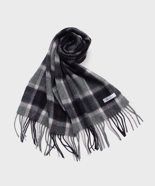 tk.TAKEO KIKUCHI（ティーケータケオキクチ）の「シングルアソートマフラー（マフラー・メンズ・グレー系1/ブラック/ワイン系3/オフホワイト/グレー系・00）」の4枚目の写真