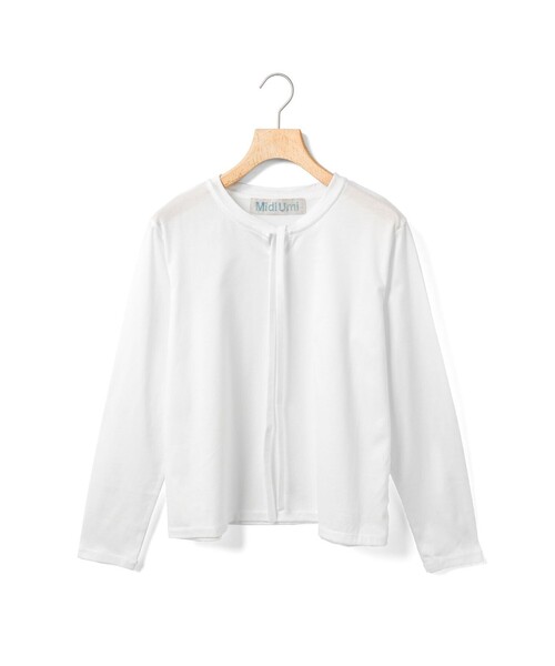 MidiUmi(ミディウミ)の「MidiUmi ボウタイプルオーバー(Tシャツ/カットソー・レディース・ライトグレー/ライトブルー/オフホワイト/ブラック・FREE)」の5枚目の写真