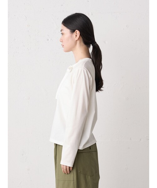 MidiUmi(ミディウミ)の「MidiUmi ボウタイプルオーバー(Tシャツ/カットソー・レディース・ライトグレー/ライトブルー/オフホワイト/ブラック・FREE)」の11枚目の写真