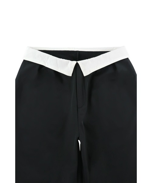 セール】Wellness Turn-up Waist Warm Pants /裏起毛 ウエスト折返し