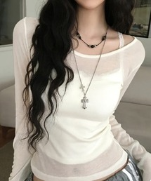 シアー ロングスリーブTシャツ