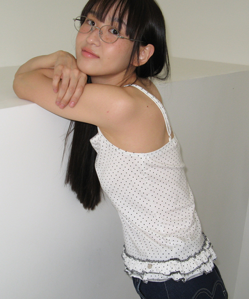 RONRON(ロンロン)の「DOT FRILL STITCH SLEEVELESS WHITE(Tシャツ/カットソー・レディース・その他・FREE)」の1枚目の写真